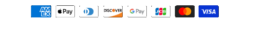 Accepted payment methods: American Express, Apple Pay, Diners Club, Discover, Google Pay, JCB, Mastercard, Visa
